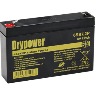 Drypower 6SB7.2P Backup and Main Power Battery 7.2ah 6v