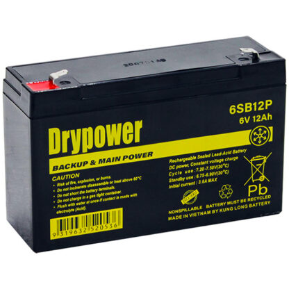 Drypower 6SB12P Backup and Main Power Battery 12ah 6v